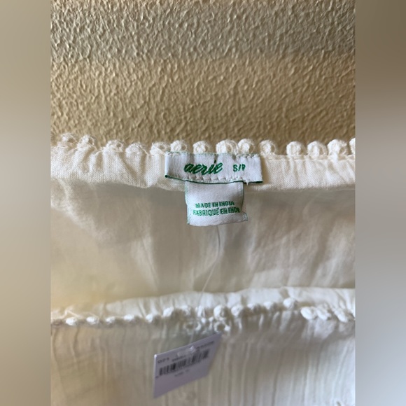 Aerie eyelet spaghetti strap sundress in ivory, size small - Picture 4 of 4